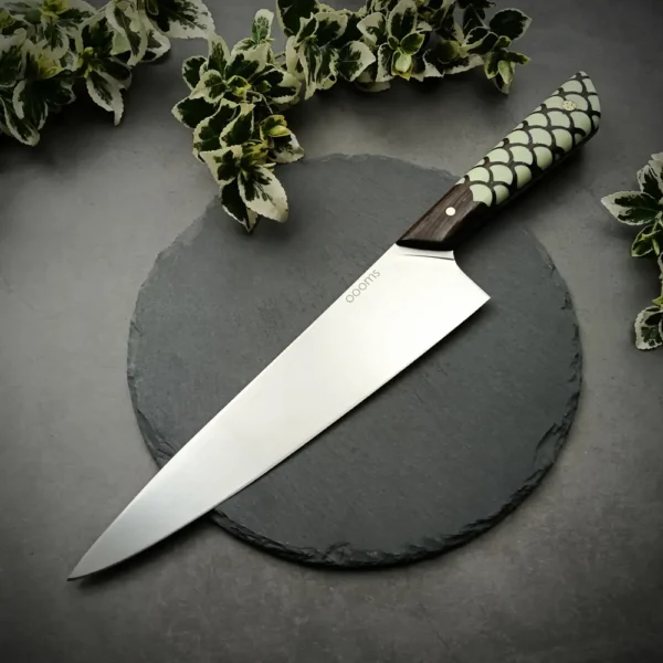 handmade-knives-OOOMS-Mint Scale Chef (1)