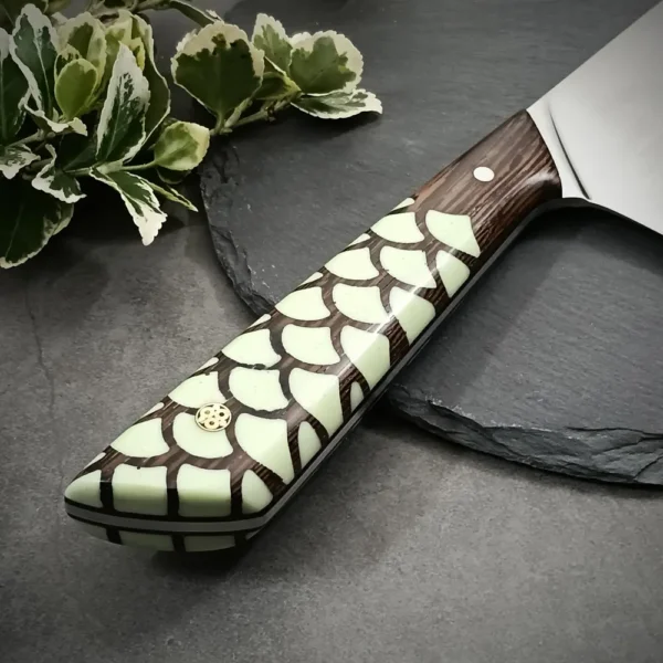 handmade-knives-OOOMS-Mint Scale Chef (11)