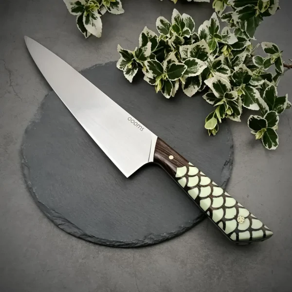 handmade-knives-OOOMS-Mint Scale Chef (4)